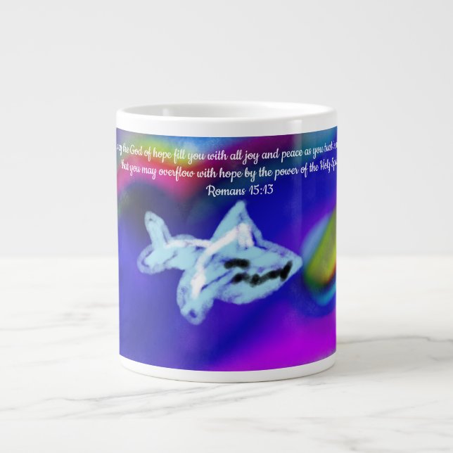 Jesus Heiliger Geist Jumbo-Tasse (Vorderseite)