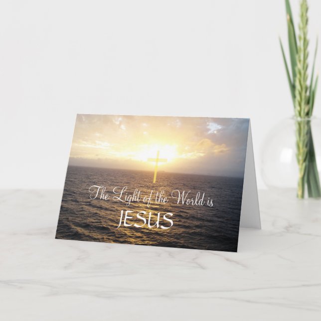 Jesus Heiliger Kreuzsee Sonnenuntergang Karte (Vorderseite)