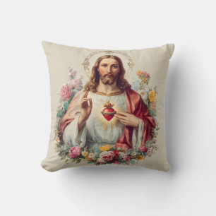 Jesus Heiliges Herz Christlich Traditionell Kathol Kissen