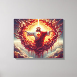 Jesus heiliges Herz Feierlichkeit des heiligsten Leinwanddruck