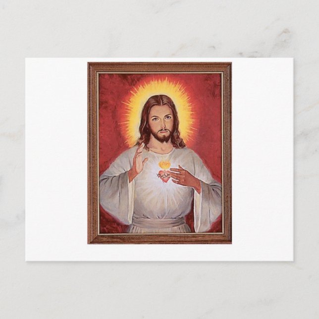 Jesus heiliges Herz Postkarte (Vorderseite)