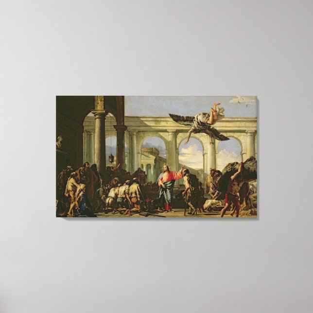 Jesus heilt die Lähmung am Pool Leinwanddruck (Vorderseite)