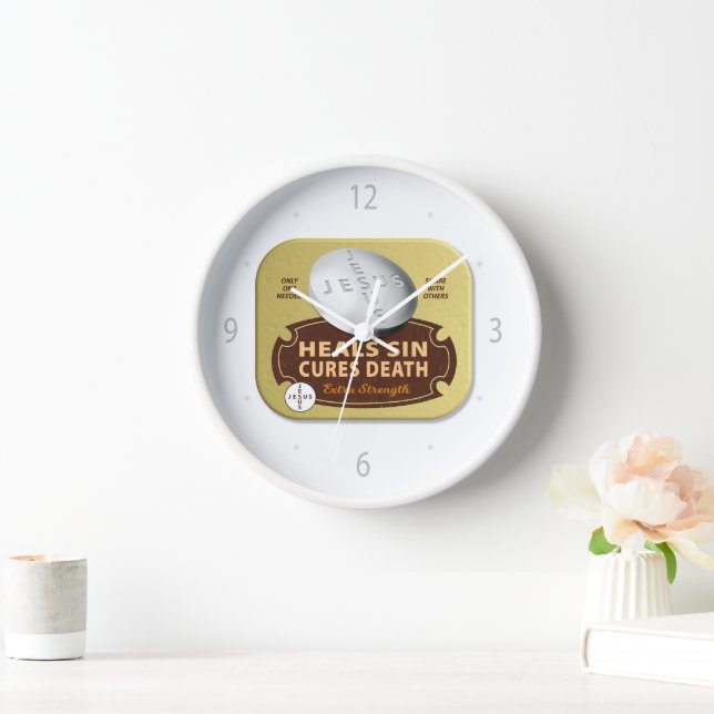Jesus heilt die Pille - Christlicher Glaube Uhr (Zuhause)