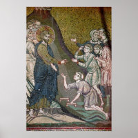 Jesus heilt die Verkrüppelten und die Blinden