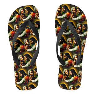 Jesus heilt einen Blinden Mann II Flip Flops