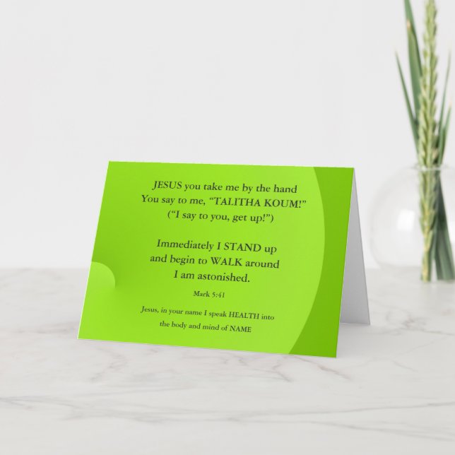 Jesus Heilung Christlich Get Well Card Karte (Vorderseite)
