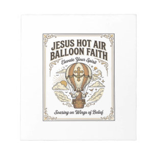 Jesus Heißluftballon Glaube Jesus Heißluftballon Notizblock
