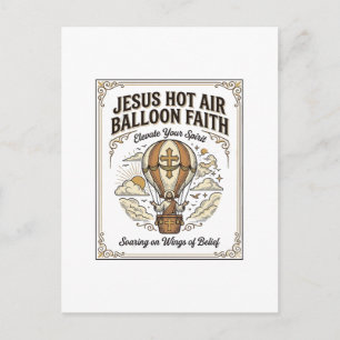 Jesus Heißluftballon Glaube Jesus Heißluftballon  Postkarte