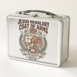 Jesus Heraldik Wappen Jesus Heraldik Wappen Jesu Metall Brotdose
