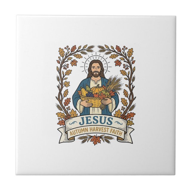 Jesus Herbsternte Glaube Jesus Herbsternte Ch Fliese (Vorderseite)