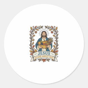 Jesus Herbsternte Glaube Jesus Herbsternte Ch Runder Aufkleber