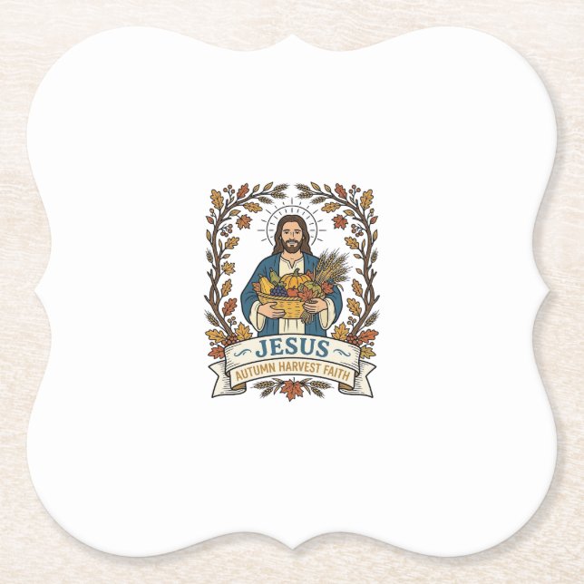 Jesus Herbsternte Glaube Jesus Herbsternte Ch Untersetzer (Vorderseite)