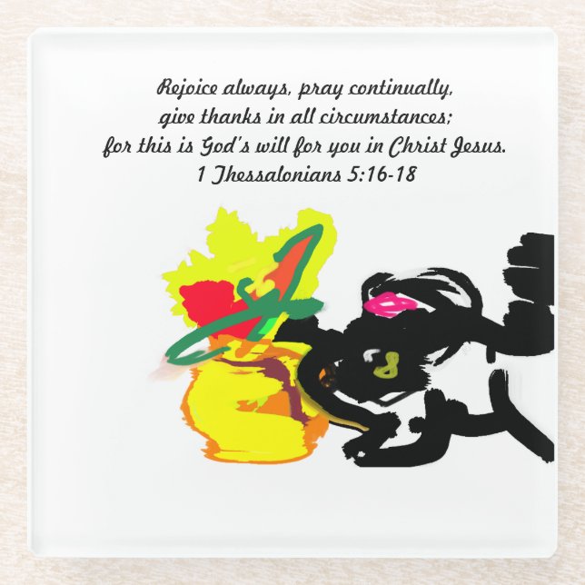 jesus here glasuntersetzer (Vorderseite)