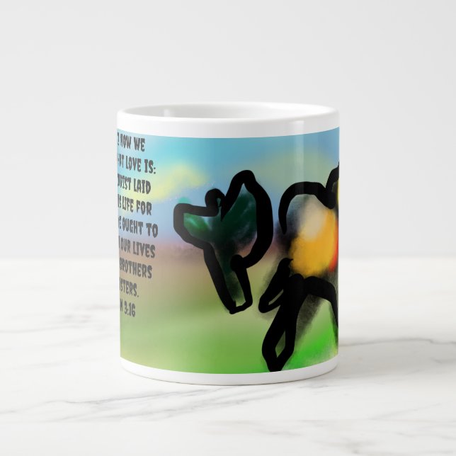 jesus here us  Jumbo-Tasse (Vorderseite)