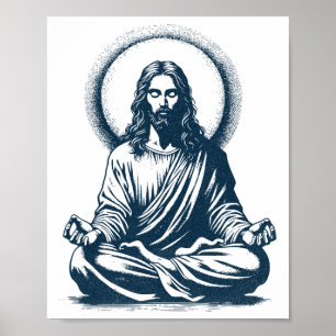 Jesus Herr Meditierend, Buddhist, Mönch, Meditatio Poster