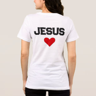 Jesus Herz Fettgedruckter Text Christlich Tri-Blend Shirt