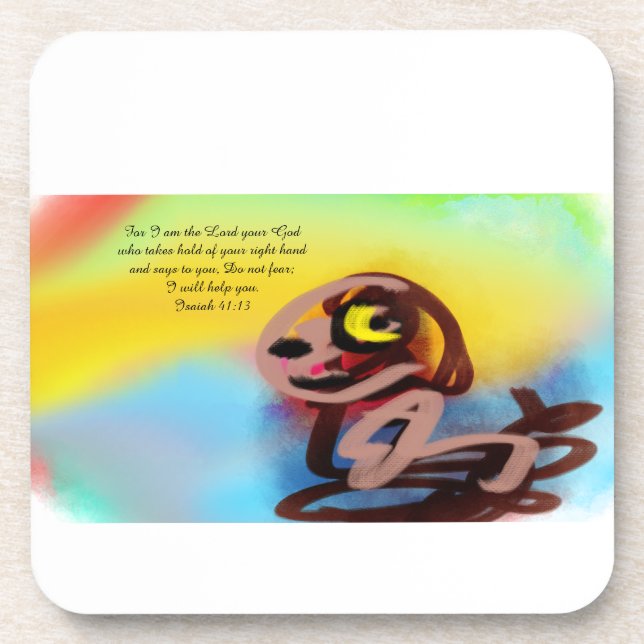 Jesus hier getränkeuntersetzer (Vorderseite)