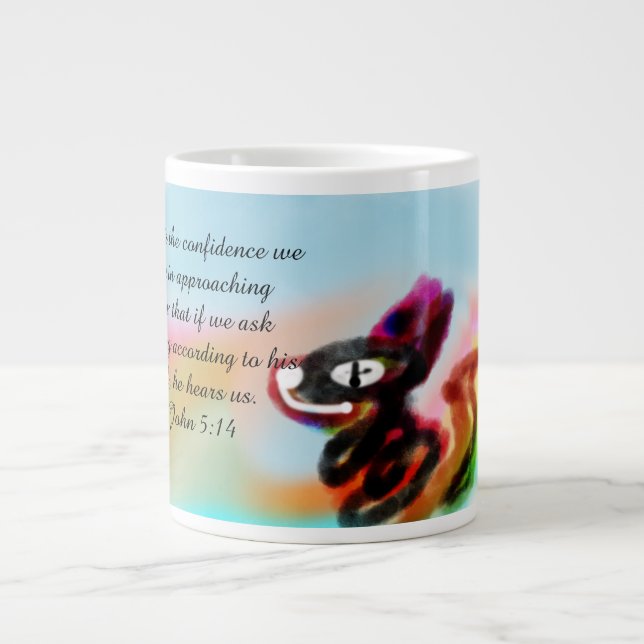 Jesus hier  Jumbo-Tasse (Vorderseite)