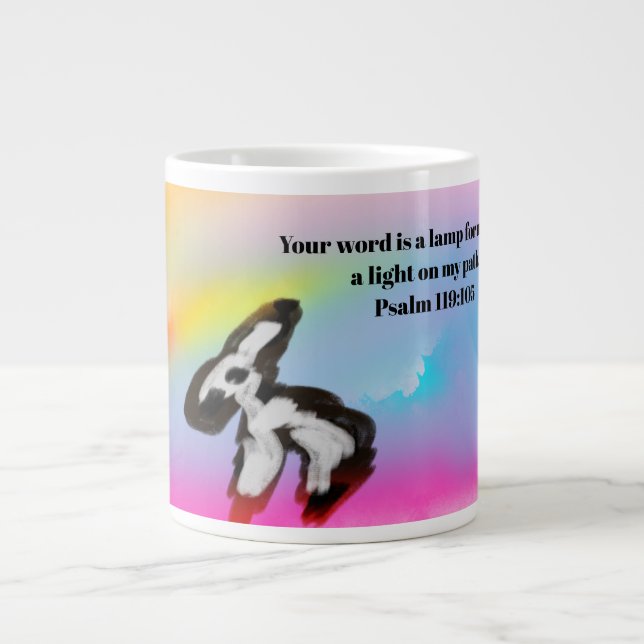 Jesus hier  Jumbo-Tasse (Vorderseite)