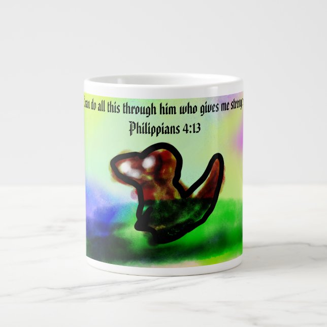 Jesus hier  Jumbo-Tasse (Vorderseite)
