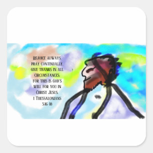 Jesus hier quadratischer aufkleber