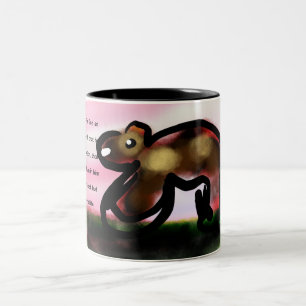 Jesus hier ruft zweifarbige tasse