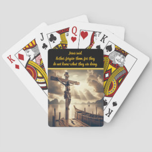 Jesus hing über einem See Spielkarten