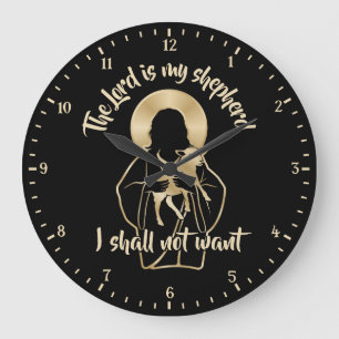 Jesus Hirte Große Wanduhr