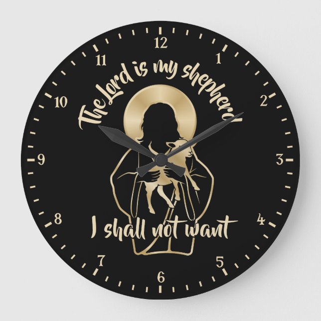 Jesus Hirte Große Wanduhr (Vorderseite)