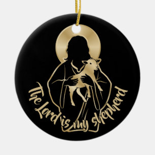 Jesus Hirte Keramik Ornament