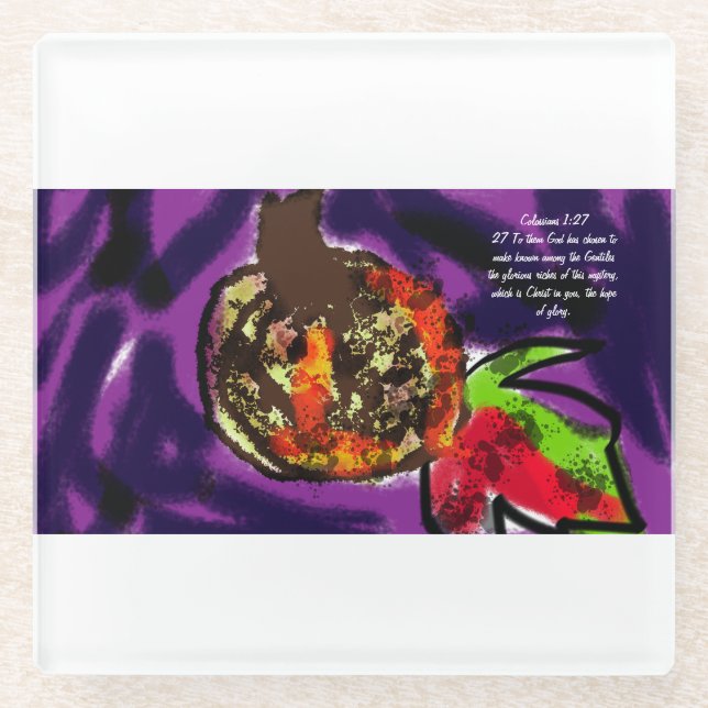 Jesus Hoffnung Glasuntersetzer (Vorderseite)