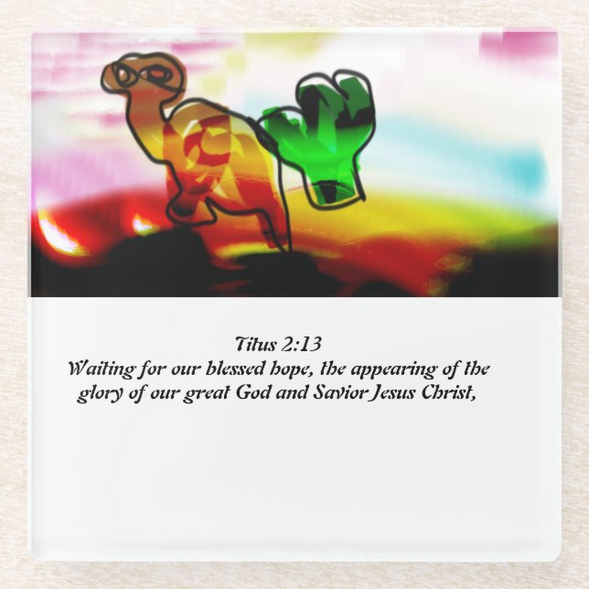 Jesus Hoffnung Glasuntersetzer (Vorderseite)