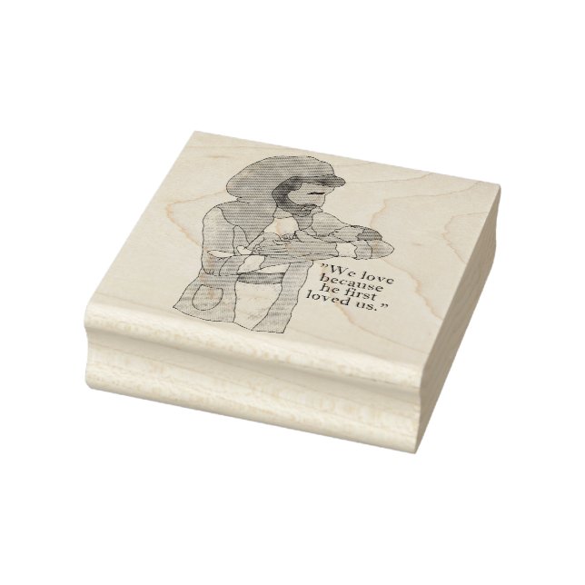Jesus Holding Baby Bible Verse | Briefmarke der Ho Gummistempel (Stempel)
