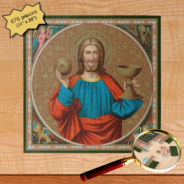 Jesus Holding Up the Eucharist (SNV 050) (Von Creator hochgeladen)