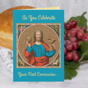 Jesus Holding Up the Eucharist (SNV 050) Karte