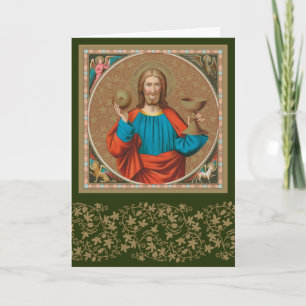 Jesus Holding Up the Eucharist (SNV 050) Karte