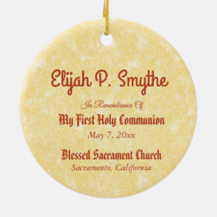 Jesus Holding up the Eucharist (SNV 050) Keramik Ornament