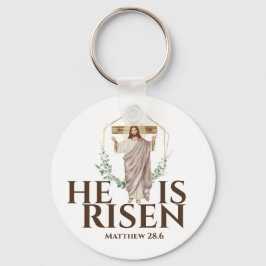 Jesus hölzern Ostern Er ist katholisch Risen Schlüsselanhänger