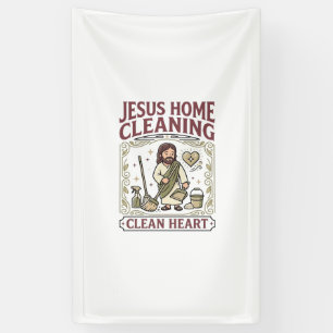 Jesus Home Reinigung Sauberes Herz Jesus Home Rein Banner