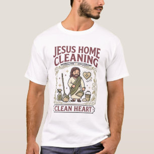 Jesus Home Reinigung Sauberes Herz Jesus Home Rein T-Shirt
