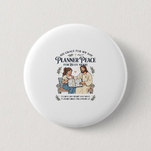 Jesus Homeschool-Mutter-Planer-Shirt Glaube-basier Button
