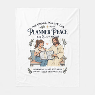 Jesus Homeschool Mutter Planer Shirt Glaube Basier Fleecedecke