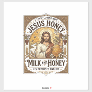 Jesus Honig Milch Und Honig Jesus Honig Milch Honi Aufkleber