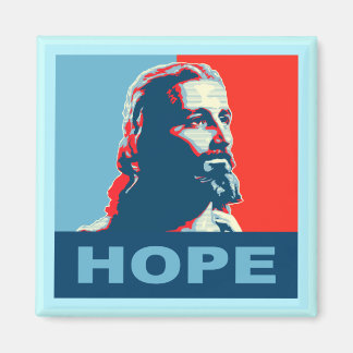 Jesus Hope Magnet Square