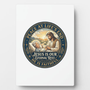 Jesus Hospiz Sterbebegleitung T-Shirt Christlich Fotoplatte