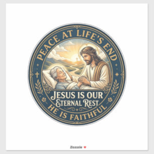 Jesus Hospiz Sterbebegleitung Trost-Shirt Christli Aufkleber
