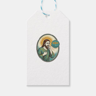 Jesus hustet mitten in der Sprachmitteilung Audio- Geschenkanhänger