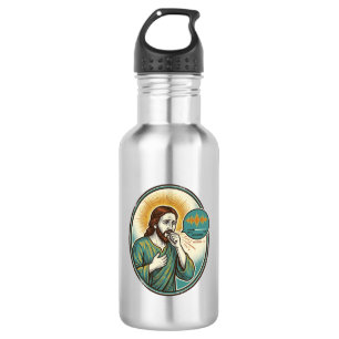 Jesus hustet mittlere Sprachnotiz Audio-Nachricht Edelstahlflasche