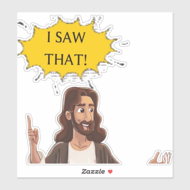 Jesus, ich habe das gesehen aufkleber (Blatt)