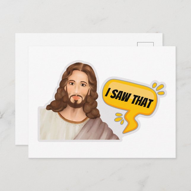 Jesus, ich sah das postkarte (Vorne/Hinten)